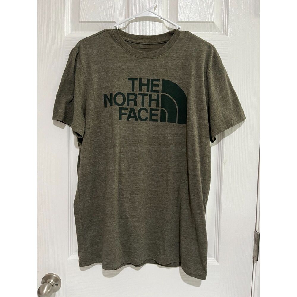 The North Face Men's Medium Olive Green Heather Half Dome Logo Graphic T-Shirt
